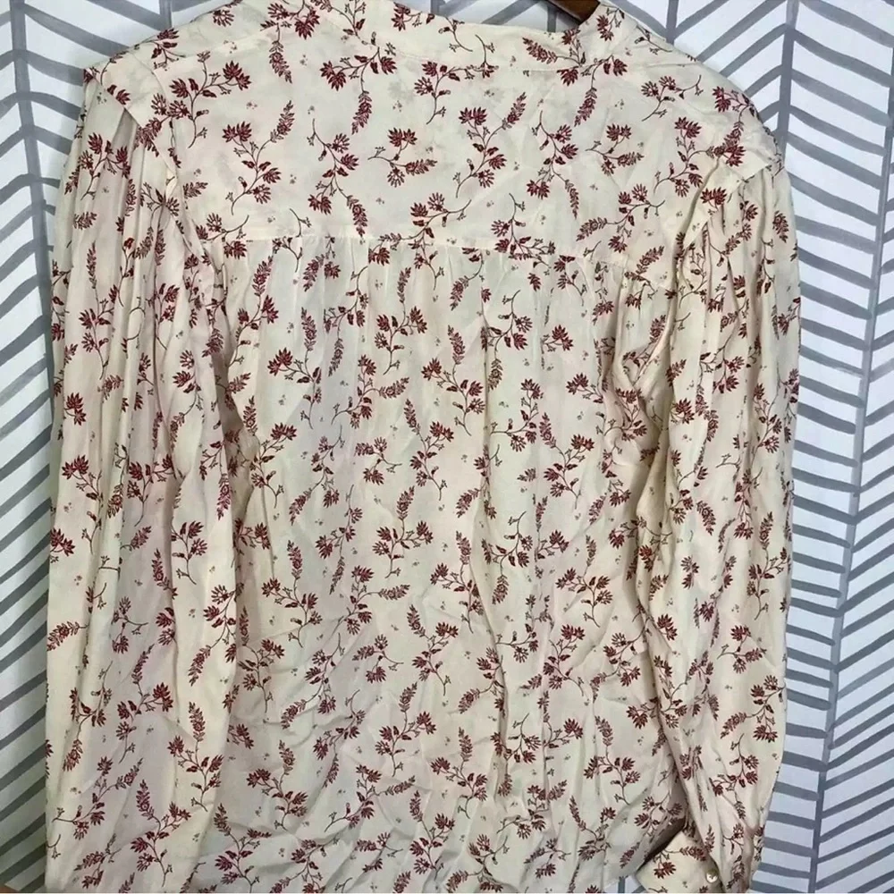 Frame Denim Pink Buttoned Blouse with Mandarin Collar